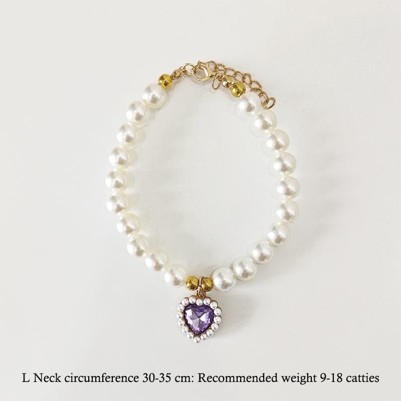 Princess Style Pet Pearl Collar For Dogs Cats - Cute Jewelry Accessory For Puppy Kitten Chihuahua Perfect Wedding Gift