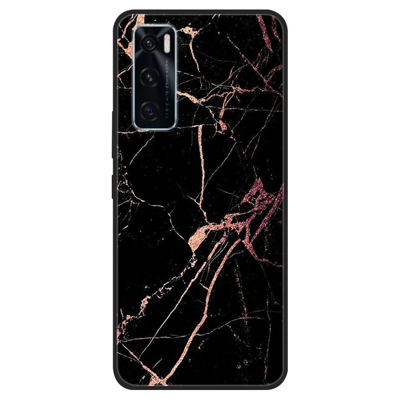 For Vivo V20 SE Case V20SE Silicone Cat Painted Soft Black Cover for VivoV20 V20SE V2022 V2023 Cover TPU Coque Protective Capa