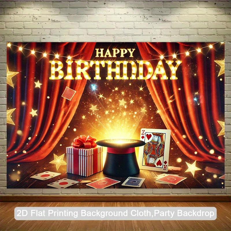 1 piece of 2D plane magician's birthday indoor and outdoor banner decorations birthday decoration items for festival parties