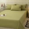 1pcs  Cotton Bed Sheet Solid Color Printed Double Top King Sheets for Girls Boys Kids Single Queen King Size Bed Linen