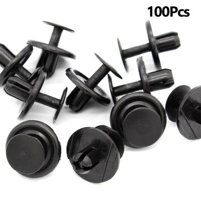 90467-07214 100 Adet Naylon Klips Araba Aksesuarları 20mm X 9mm Siyah Naylon Çamurluk Astarı Tutucu 7mm Deliğe Uyar Camry 2007-Sonrası İçin