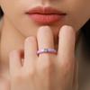 3mm Thin Ceramic Promise Ring for Women Minimalist Pink Green White Black