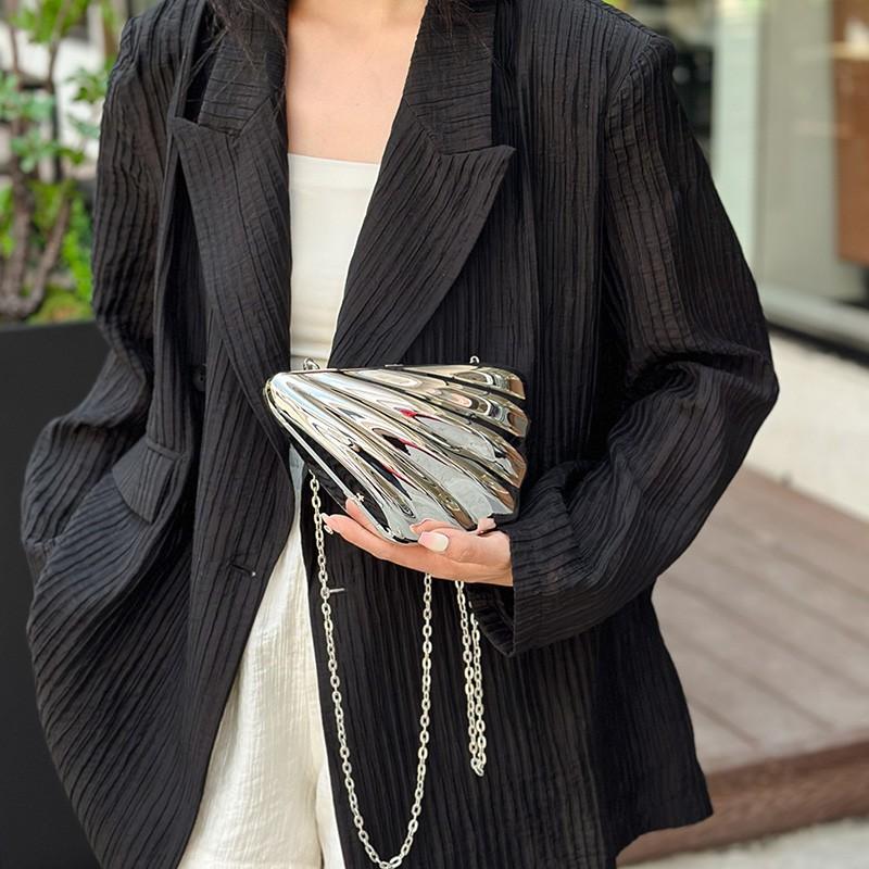 Personalized and Creative Shell Small Bag Women's 2025 New Trendy Korean Version Acrylic Messenger Bag Girl Chain Bag