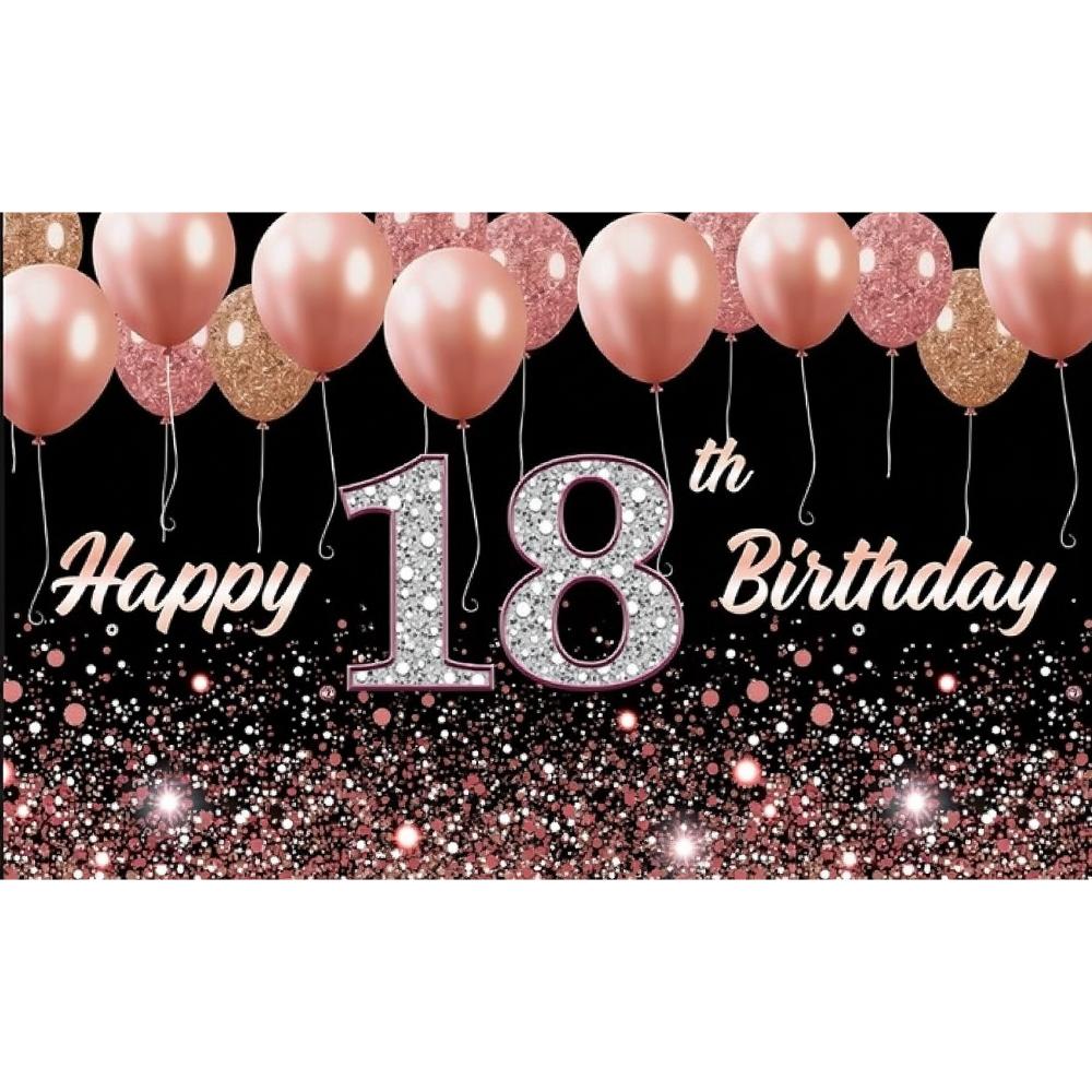 18. Geburtstag Dekorationen Jahre Alt Glitzer Ballons Party Hintergrund Geburtstag Kulisse Für Event Dekor Außen Innen