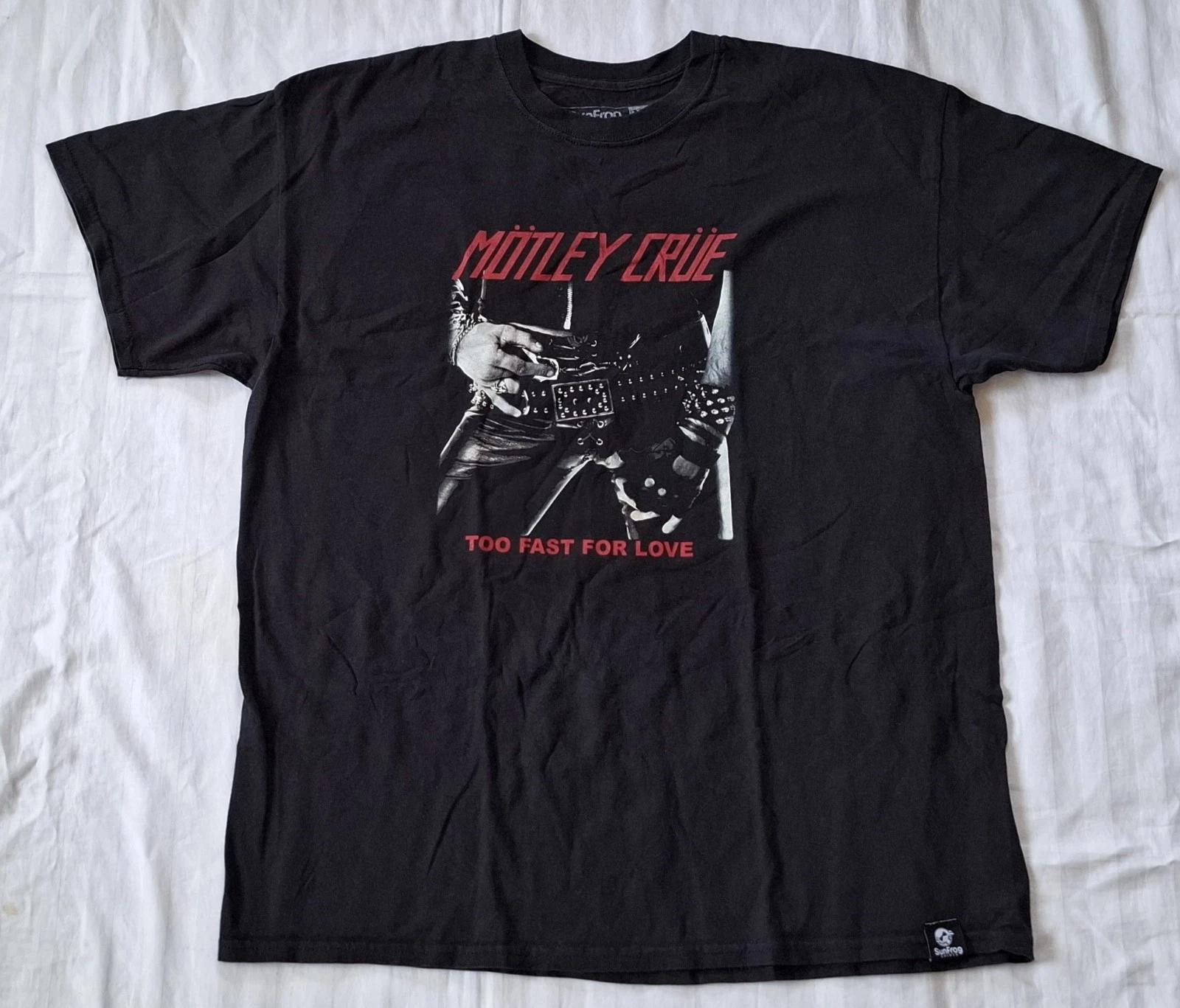 

MOTLEY CRUE Слишком Быстрый для Любви Мужская Хлопковая Футболка Черная XL Отличное Состояние M