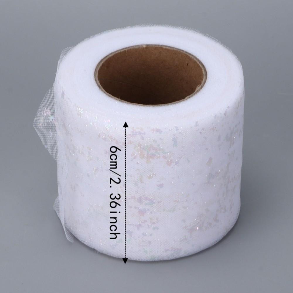1pcs Lightweight Glitter Tulle Fabric Abrasion Resistant Mesh Ribbon Tulle Rolls Wedding Decor