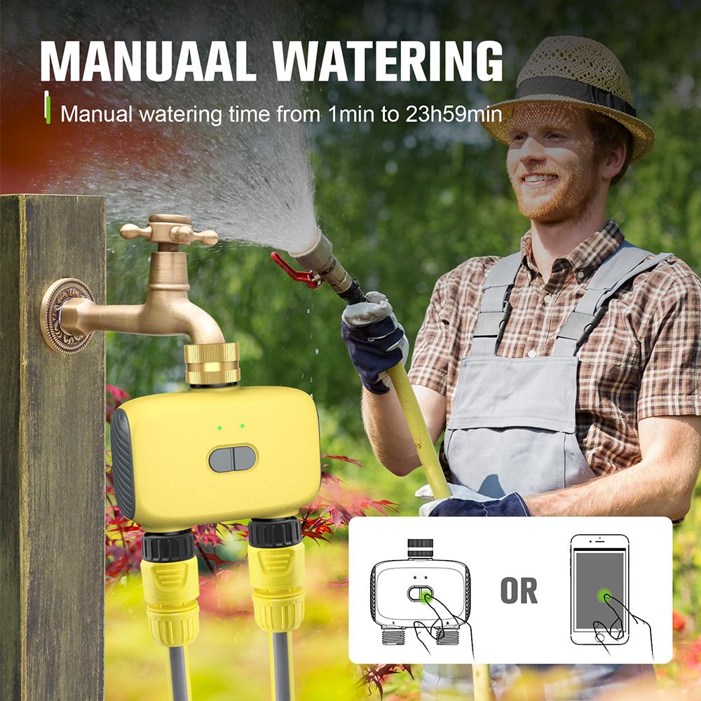 1/2 Zone Bluetooth Smart Water Timer Zigbee APP Control Irrigation System Watering Device Automatic Timing Programmer for Garden