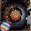 Divinations Tablecloth Sun Moon Pattern Astrology Tarots Card Tablecloth Altars Cloth Divinations Board Game Accessory