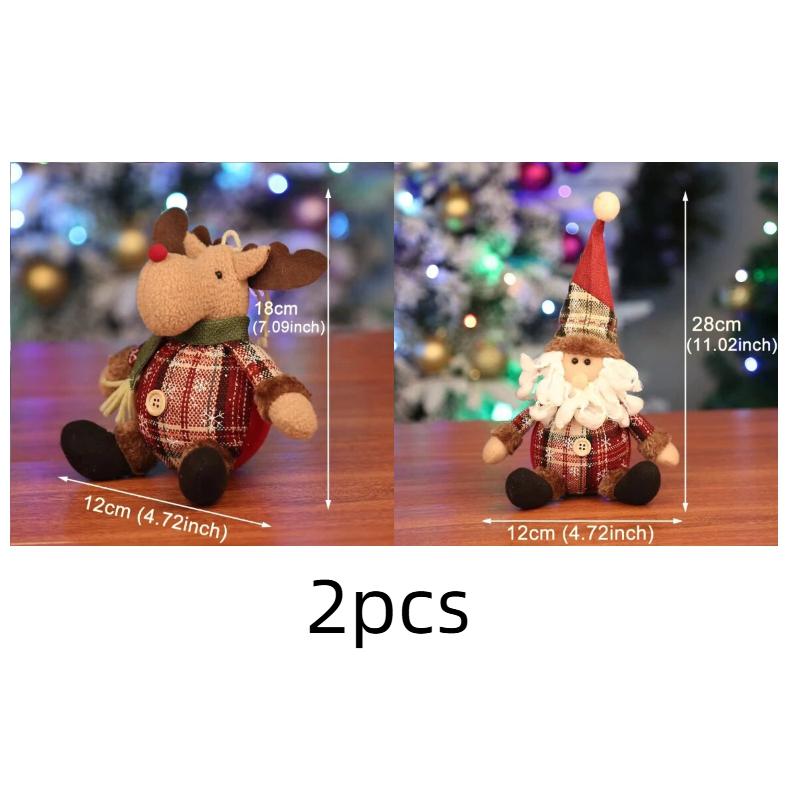 Christmas Santa Doll Decorations For Home 2026 Table Xmas Ornaments Snowman Santa Claus Elk Toys New Year Decor 2026 Noel Gifts