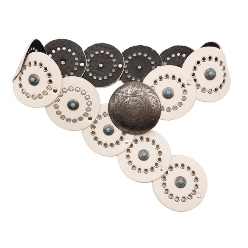 

Discs Grommet Belt Chain for Dress Chain Belt for Women Waist Chain Belt Retro Waist Chain Western Belt