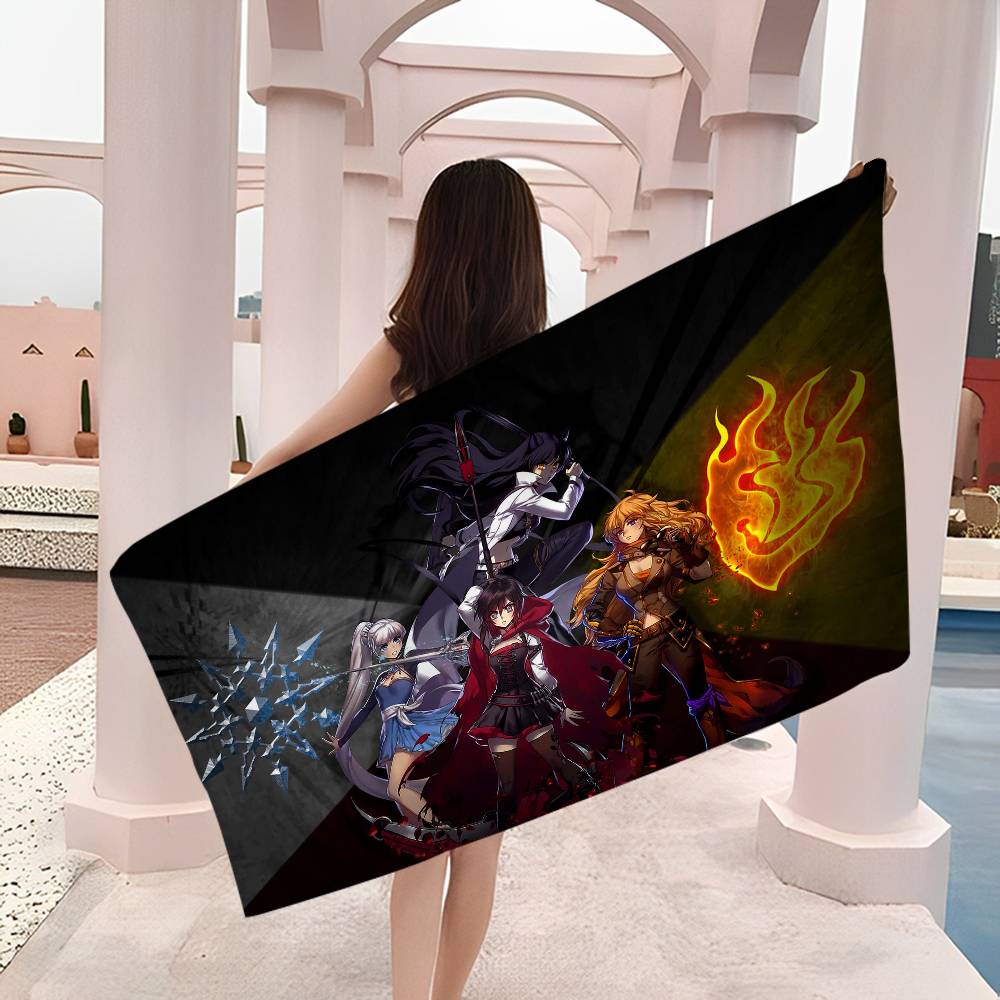 RubyRose RWBY Anime Microfiber Printed Beach Towel Mountain Climbing Yoga Beach Swimming Running Absorbent Soft Towel