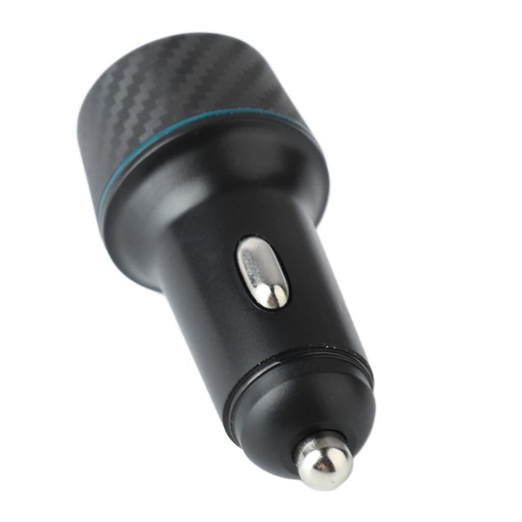 DC 12?24V Autoladegerät 95W USB PD Dual-Port Schnellladung Kohlefaser-Stil Zigarettenanzünder