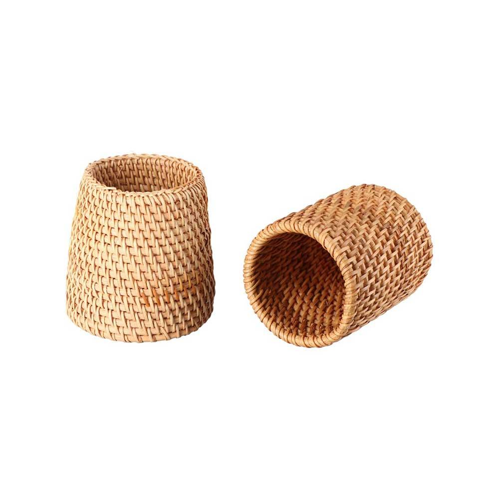 Stationery Storage Hand Woven Pen Holder Cosmetic Holder Desktop Organizer  Home Office