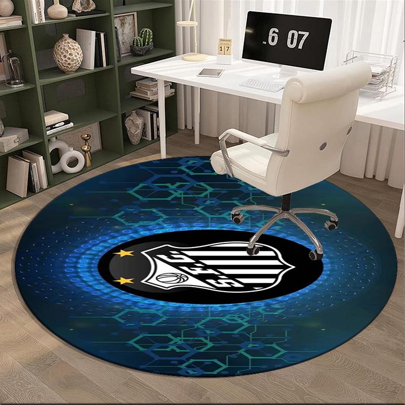 1 Stück runder Teppich Fc Wappen Design Gedruckter Runder Teppich, Teppich für Home Office, Runder Stuhlteppich, Dekorativer Teppich Fan Geschenke Weihnachtsgeschenk