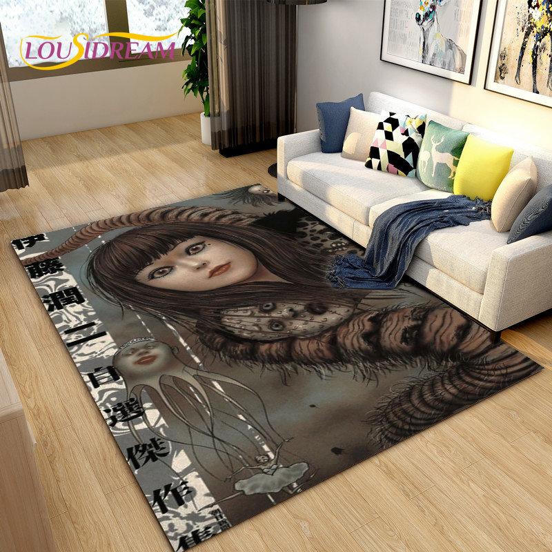 Junji Ito Tomie Kawakami Ghost  Area Rug Large,Carpet Rug for Living Room Bedroom Sofa Doormat Decoration,Kid Non-slip Floor Mat