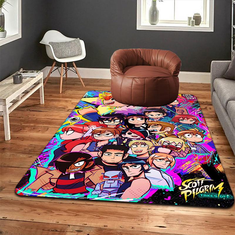 Scott Pilgrim Rug Floor Mat for Living Room or Bedroom Soft and Comfortable Carpet a Gift for Birthday and Holiday.SFF0917185