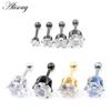 Alisouy 2pcs 3-6mm Ear Stud Earrings Hypoallergenic Round Cubic Zirconia Stainless Steel CZ Girls High Quality Women Earrings