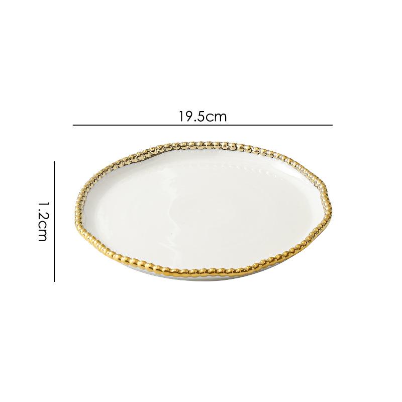 

Европейский стиль Пномпень Бусины Точка Керамическая Западная Обеденная Тарелка Тарелка для стейка Домашняя Посуда Обеденные Блюда Блюда для фруктов