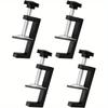 4Pcs/1Set Clamps, Clamp Range 10-57Mm Table Clamps, Adjustable Screw Clamps, Small Universal Table Clamps for Bedroom, Kitchen, Bathroom And Shelf