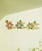 Minimalpiercing 14K Moissanite Diamond Color Lovely Flower Piercing Earrings