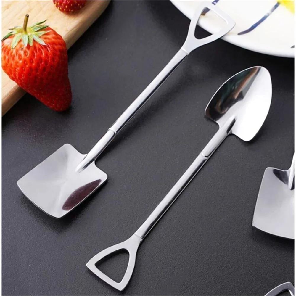 2PCS Square Shovel Stainless steel Watermelon Spoon Shovel Spoon Household Creative Dessert Watermelon Spoon Cute Shovel
