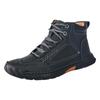 Men's Leather Boots Fashionable Hand-Stitched Boots Flat Boots Lace-Up Casual Shoes
