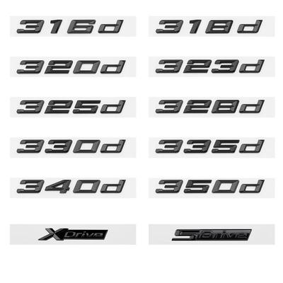 3D Glossy Black 320i 320d 320e 325d 328d 330i 330d 330e 335d 340d Emblem Sticker for Serie 3 E90 E91 E92 F30 F31 F34 G20 G21