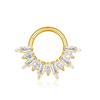 ASTM F136 Titanium with CZ Hinged Nose Ring 16G Septum Clicker Piercing Septum Daith Helix Tragus Earrings New Body Jewelry