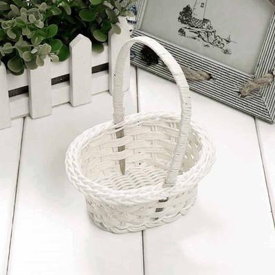 Plastic Weaving Vegetable Fruit Picnic Storage Basket Box Cosmetics Organizer