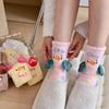 Coral fleece socks women's ugly cute doll duck cartoon socks medium tube socks fluffy plush thickened home sleeping floor socks