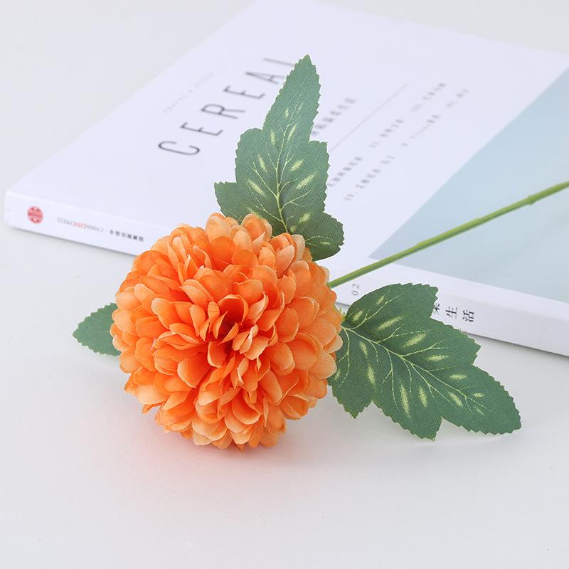 5pcs/lots Artificial Table Tennis Chrysanthemum Dandelion Fake Flower Branch Wedding Bouquet Home Living Room Garden Plant Decor