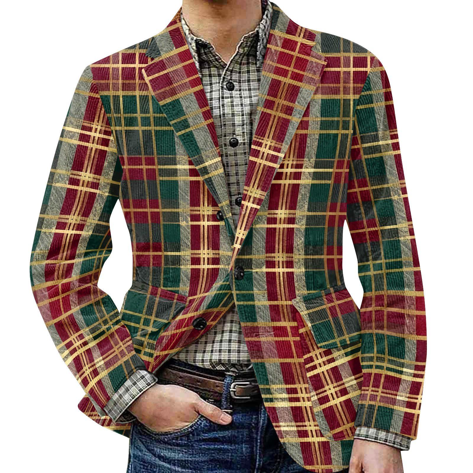 

Men s Ugly Christmas Corduroy Warm Pocket Suit Jacket Cardigan Men s Casual Suit XL