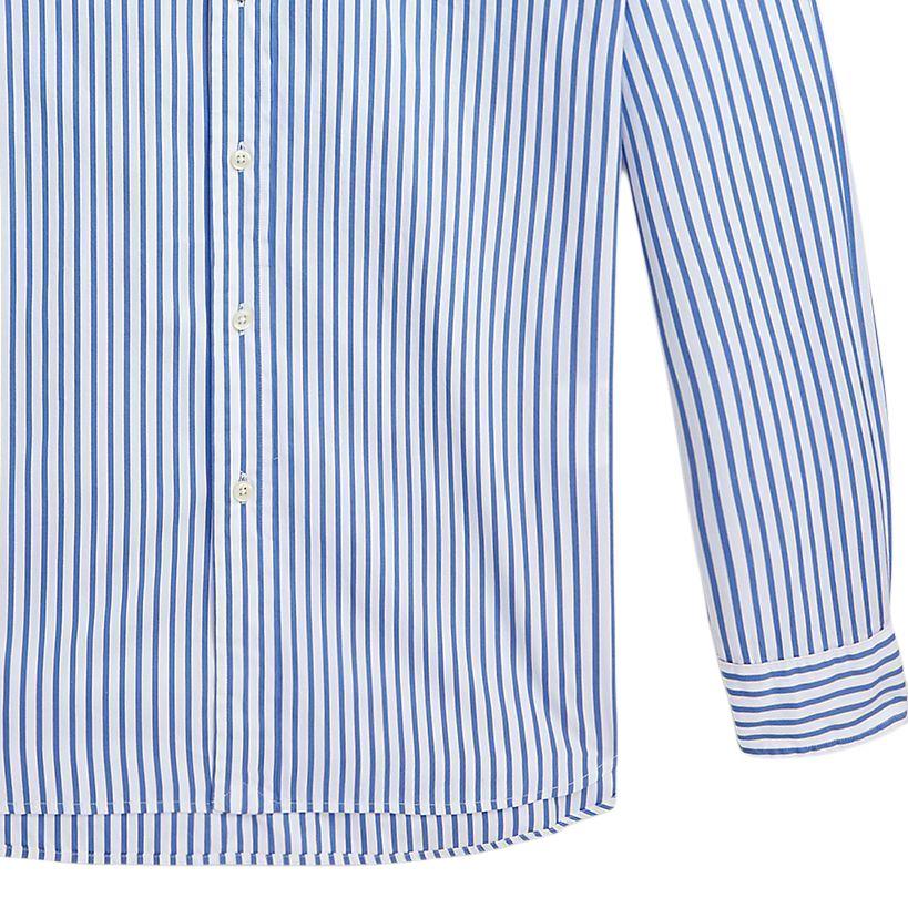 Polo Ralph Lauren SS24 Striped Patch Point Collar Single-Breasted Long Sleeve Shirt Men Shirts Blue MNPOWOV16823440-400
