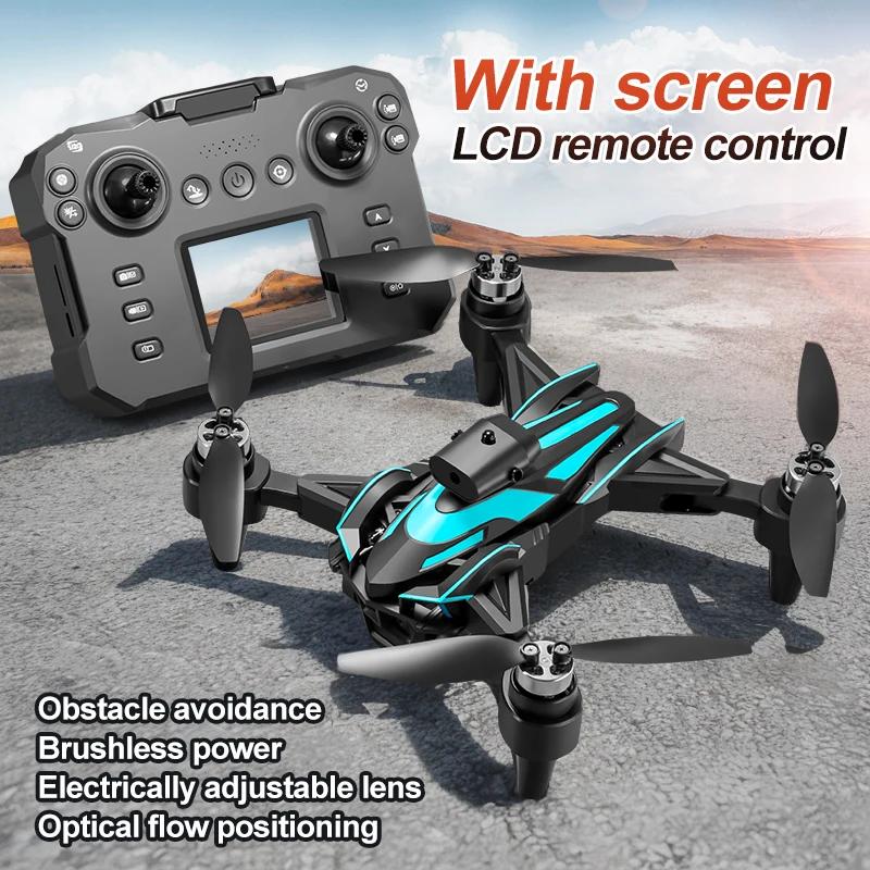 K12 Max Professional Mini Drone with Screen 8K Three Camera Obstacle Avoidance Brushless Remote Control Aerial Photography Toys