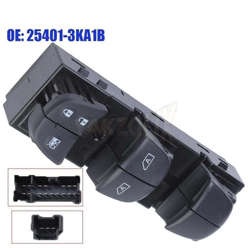 25401-3KA1B 254013KA1B For Nissan Front Left Car Driver Side Electric Power Window Control Master Switch Glass Lifter Button