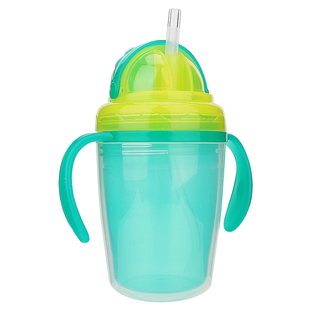 Baby Cup Bottle Straw Water Feeding Portable Handle Training Drinker Accessories (Pink)