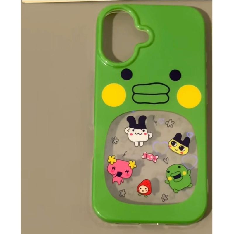 

Ins Japan Lovely Anime Cartoon Green Phone Case For iPhone 16 15 14 13 12 11 Pro Max XR XS XSMAX MINI 7 8 Plus Y2K Kawaii Cover iPhone 15 Pro Max