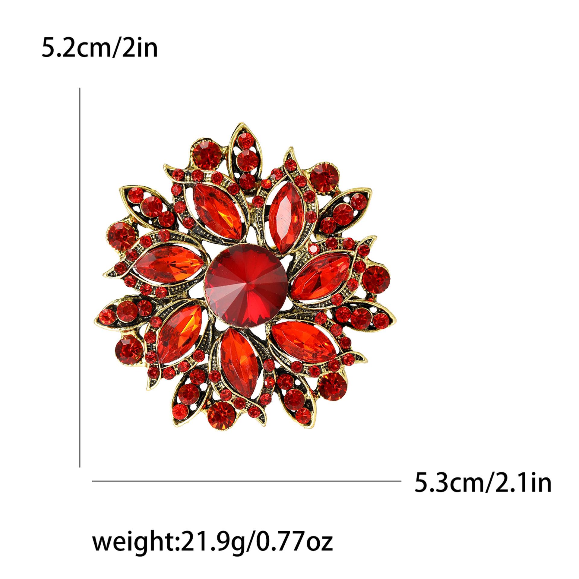 Брошь-цветок со стразами для женщин, вечерние повседневные булавки, аксессуары, подарки