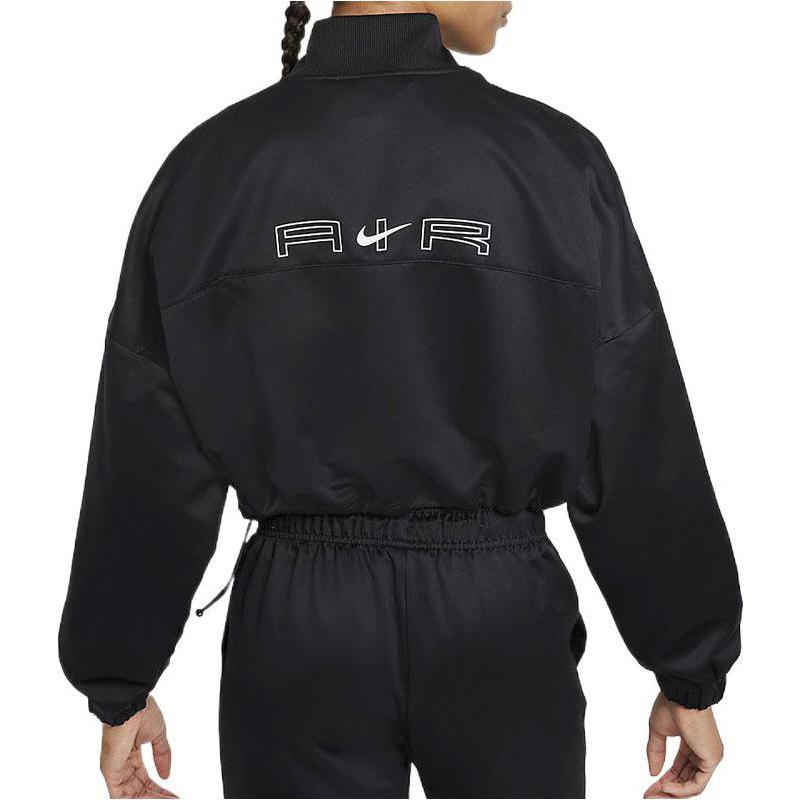 Nike Logo Zip Baseball Collar Casual Jacket Women jackets Black DX3898-010