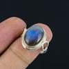 Prsten s přírodním labradoritem, stříbro 925, ručně vyráběný šperk s drahokamem, dárek k Valentýnu