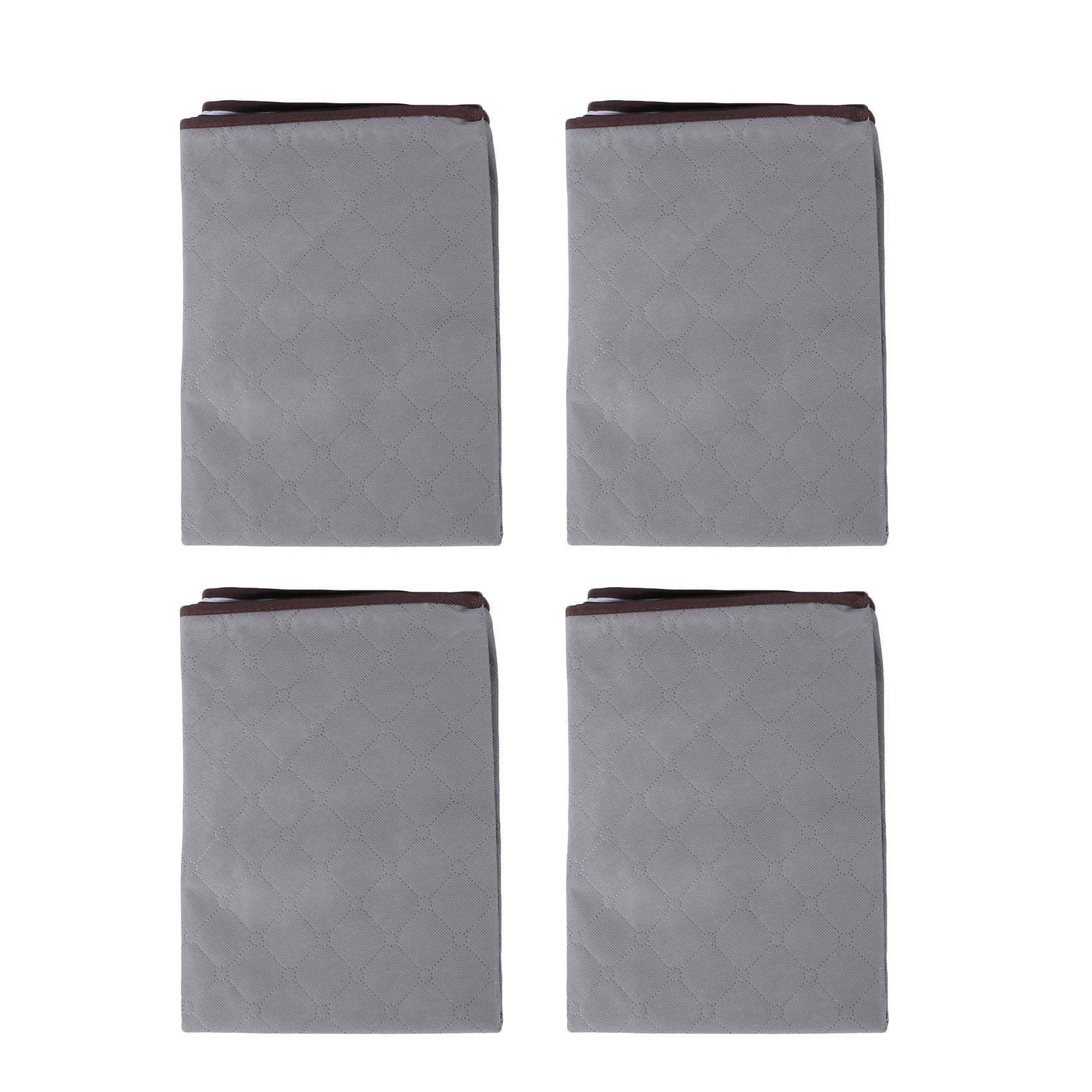 

4 шт. Сумки для хранения Организатор для одежды Контейнеры с усиленной ручкой, Антигрибковая ткань Сумки для хранения под кроватью для одеял, серый