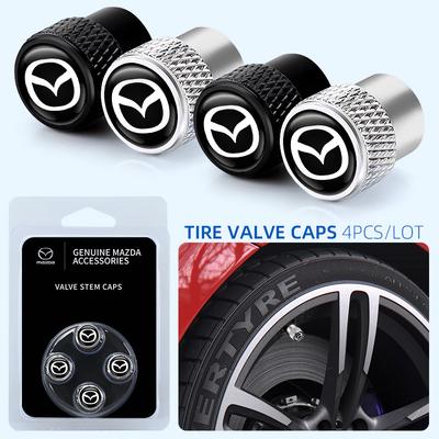 4pcs Car Wheel Tire Valve Caps Stem Cover For 2 3 6 5 Axela Atenza CX 5 CX3 323 Emblems Accessories