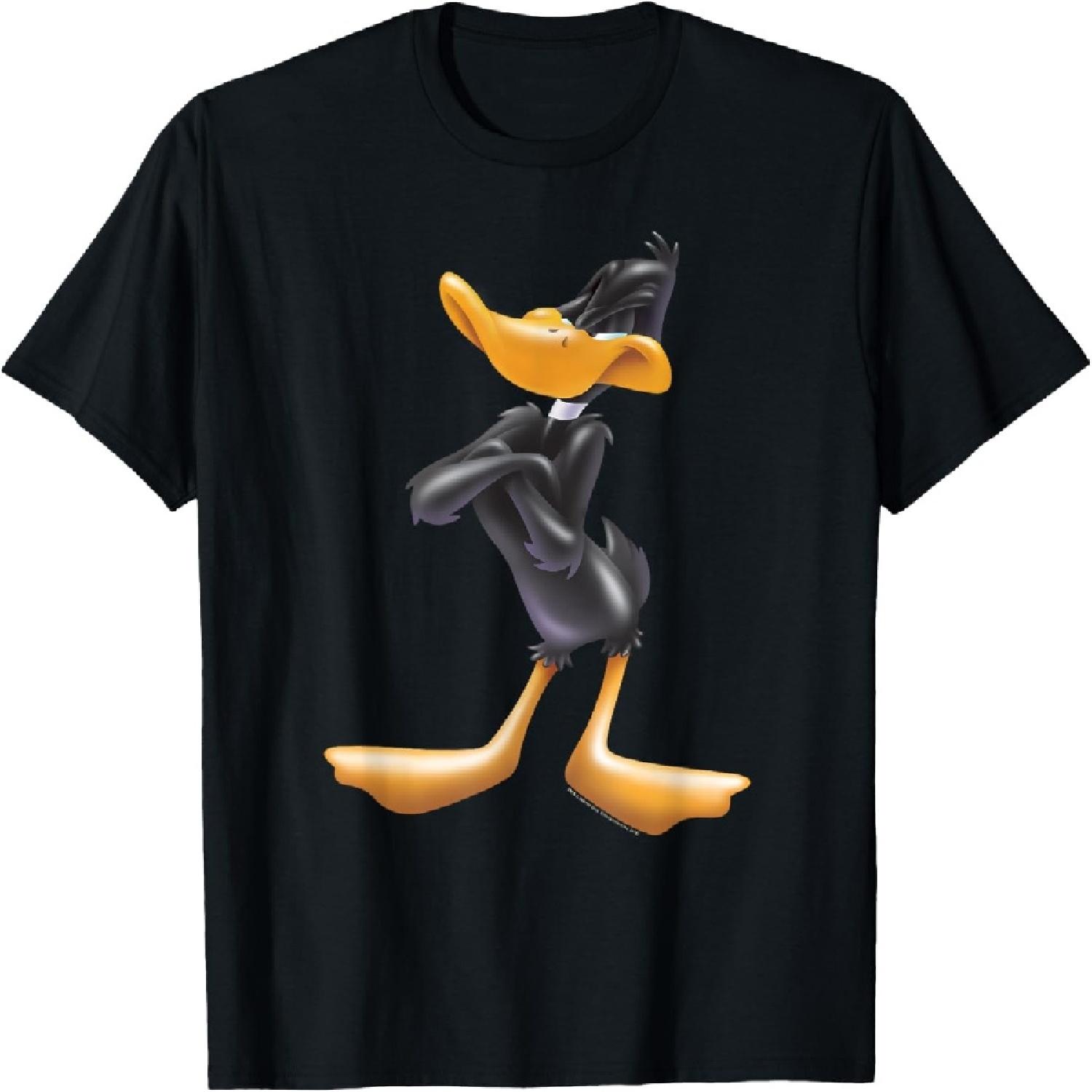 Футболка с Даффи Даком из Looney Tunes, нанесенная аэрографом S разноцветный