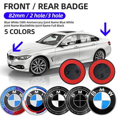 1 Stück 82mm 2 3 Loch Auto Frontklappe Logo Emblem Haubenabzeichen für BMW E36 E64 E85 E60 F10 F30 F36 Z4 X5 X6 51147057794 51767288752