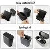 New style hidden Vehicle Garbage Dust Case Plastic Pressing Square Trash Can Sticker For Ford Fiesta EcoSport ESCORT focus 1