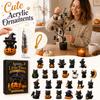 Halloween Advent Calendar Countdown with Pendant Ornaments, 2D Flat Box Design for Kids and Adults