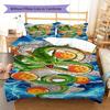 Shenron Pattern Bedding,Quilt Set Quilt Cover Pillowcase Home Birthday Gift (1 * duvet cover + 2 * pillowcase, without core)