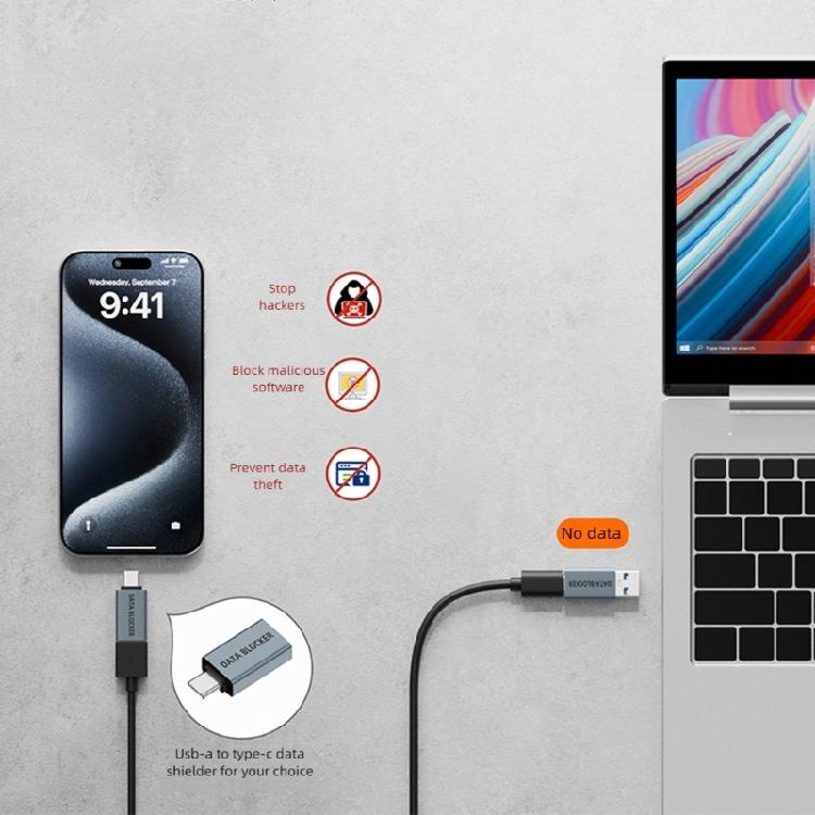 Blocco Dati Sicurezza USB in Alluminio Carica Senza Rischi Plug and Play Adatto per Hotel Aeroporti Dispositivi Viaggio Ufficio