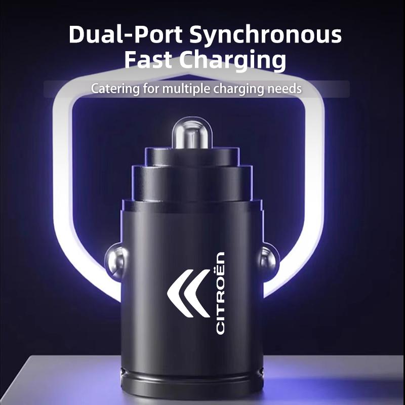 Car Cigarette Lighter Charger QC3.0 USB Type C Car Phone Fast Charging For Citroen C3 C4 C5 C1 C2 Berlingo Celysee Xsara Picasso