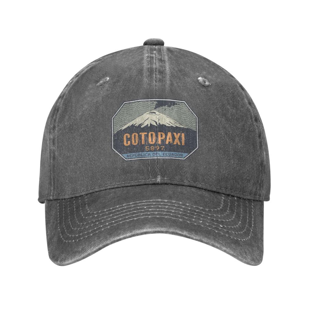 Cotopaxi Volcano Ecuador Highend Retro Cowboy Washed Baseball Caps For Unisex Denim Sunscreen Hats FeUnisex Camping Peaked Cap